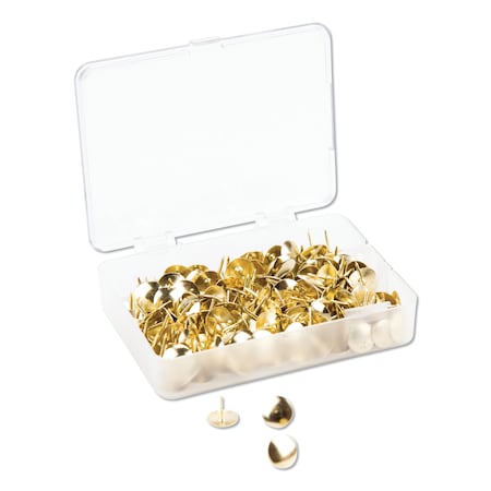 Fashion Metal Thumbtacks, Metal, Gold, 3/8, PK200